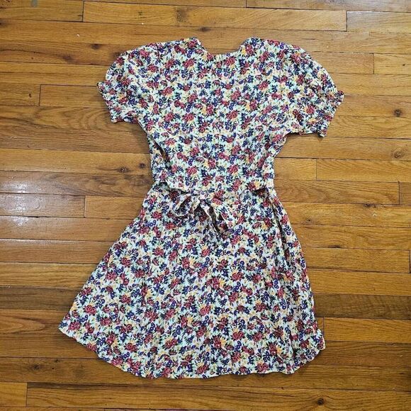 Faithfull The Brand Raphaela Floral Puff Sleeve Mini Dress Size 4 - Picture 5 of 8